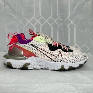 Nike React Live DIMSIX White Bright Crimson Sneakers Size 12 CD4373-102